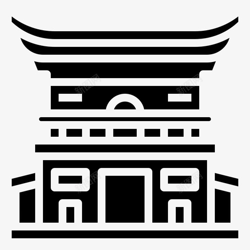 神道教建筑与城市日本svg_新图网 https://ixintu.com 日本 神道 道教 建筑 城市 神社 铭文