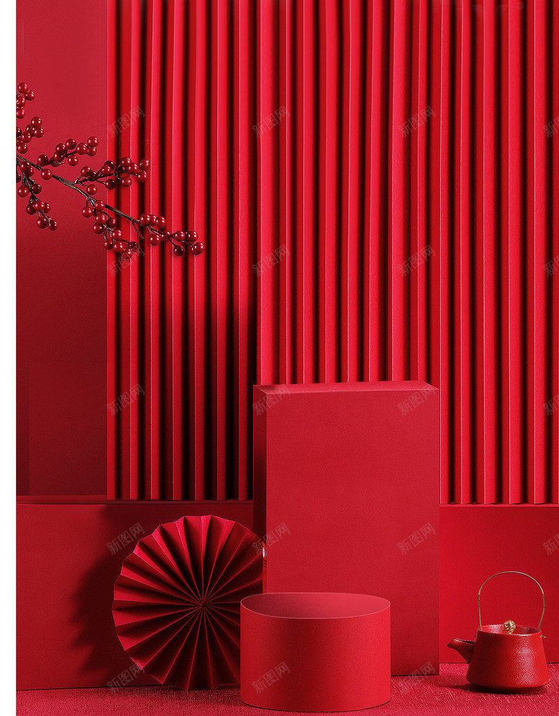 红色场景中国风海报背景jpg设计背景_新图网 https://ixintu.com 红色 场景 中国 国风 海报 背景