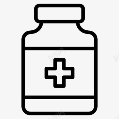 胶囊瓶药品医疗图标