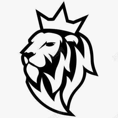 狮头王冠标志智慧图标