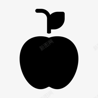 苹果饮食健康食品图标