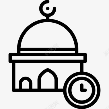 祈祷时间时钟清真寺图标