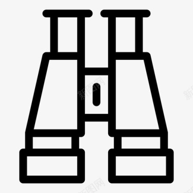 双筒望远镜眼睛看见图标