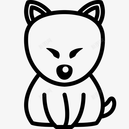 狐狸动物日本svg_新图网 https://ixintu.com 日本 狐狸 动物 吉祥物 图标