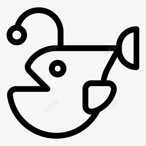 琵琶鱼动物运动svg_新图网 https://ixintu.com 琵琶 动物 运动 海洋生物