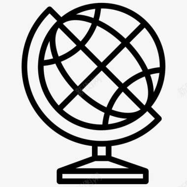 地球仪桌面地球仪办公用品图标