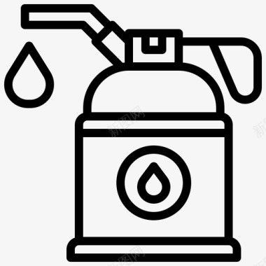 加油器瓶子工业图标