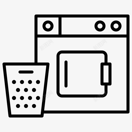 烘干机清洁衣物svg_新图网 https://ixintu.com 烘干机 清洁 衣物 洗涤 室内