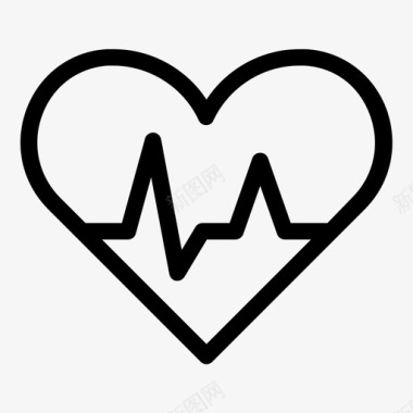 心脏病学心脏心率图标