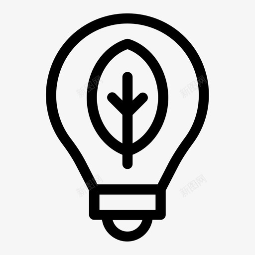 灯泡叶子植物svg_新图网 https://ixintu.com 灯泡 叶子 植物 节能 持续 能源