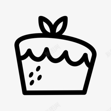 浆果蛋糕奶油纸杯蛋糕图标