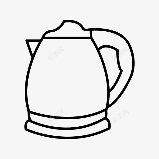 水壶热的热茶svg_新图网 https://ixintu.com 水壶 热茶 家用电器