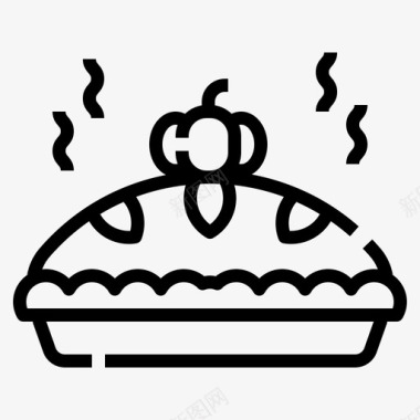 南瓜派面包师蛋糕图标