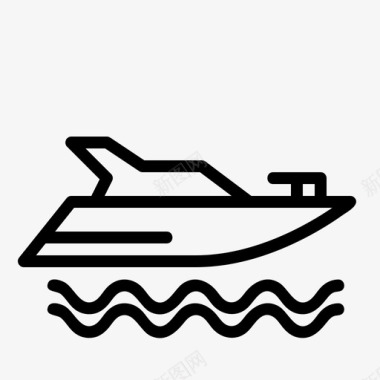 游艇船假日图标
