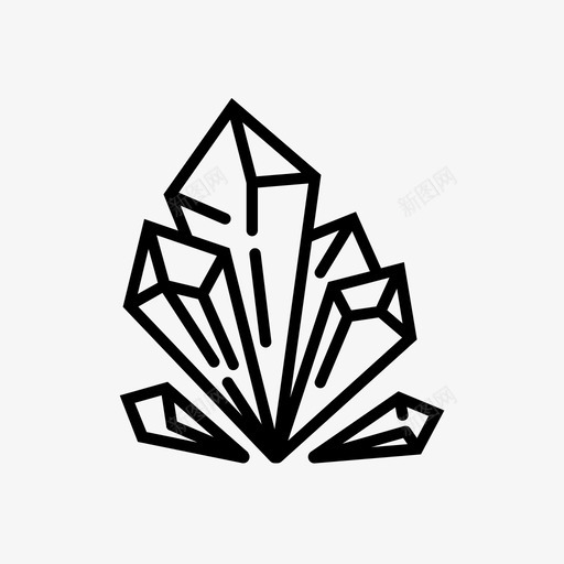 水晶地质玻璃svg_新图网 https://ixintu.com 水晶 地质 玻璃 神奇 丰富 价值 图标