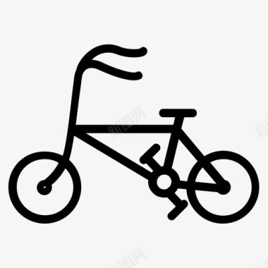 高转向自行车自行车运输图标