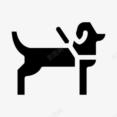 导盲犬盲人帮助图标