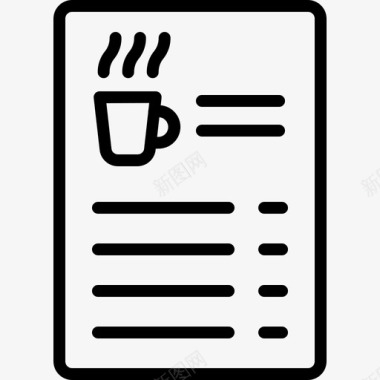 菜单咖啡杯子图标