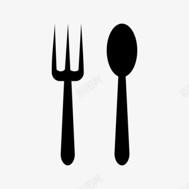 勺子和叉子33件家庭用品图标