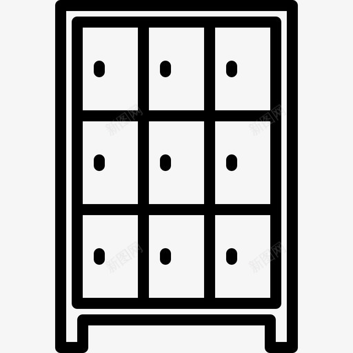 储物柜橱柜办公室svg_新图网 https://ixintu.com 储物柜 橱柜 办公室 学校 文具 办公文具