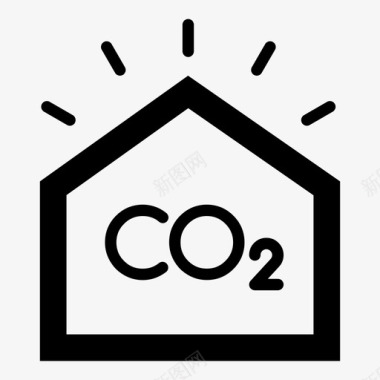 二氧化碳传感器二氧化碳气体图标