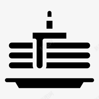 薄煎饼面包师甜点图标