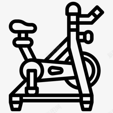 固定自行车体操纺纱图标