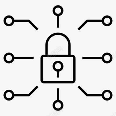 区块链技术加密网络图标