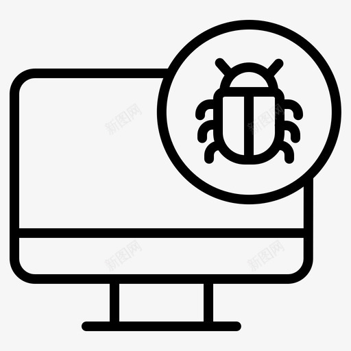 计算机漏洞漏洞修复svg_新图网 https://ixintu.com 漏洞 计算机 修复 屏幕 安全 网络安全