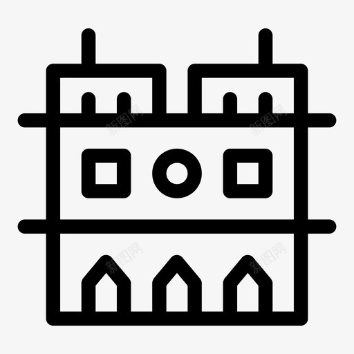 圣母院大教堂法国svg_新图网 https://ixintu.com 圣母 大教堂 法国 巴黎 旅游地 纪念碑