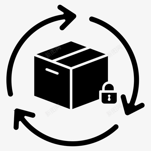 再生包装盒子挂锁svg_新图网 https://ixintu.com 再生 包装 包装盒 盒子 挂锁 产品 杂项