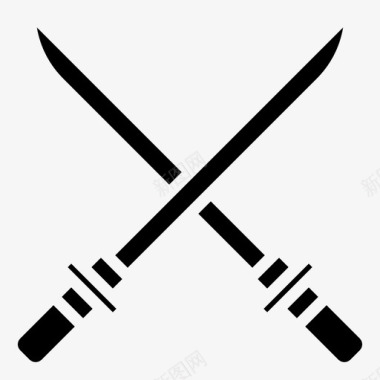 武士刀刀文化图标