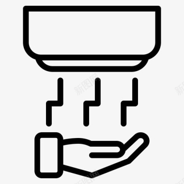 干手器洗手间卫生设备图标