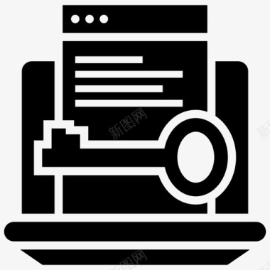 加密文档文件访问图标