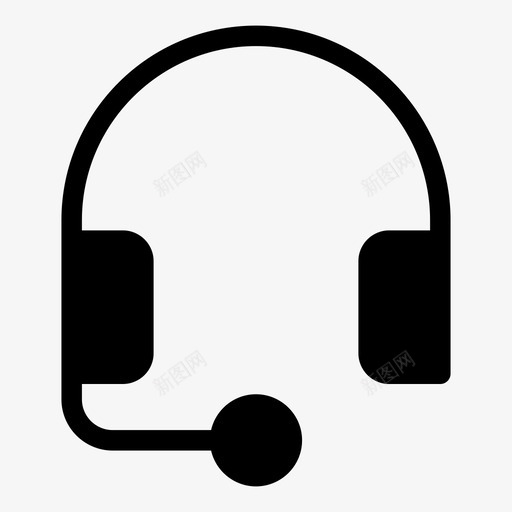 耳机客户服务视频通话svg_新图网 https://ixintu.com 耳机 客户服务 视频 通话 填充
