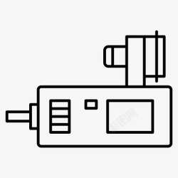 直流电标志直流电机电气工程高清图片