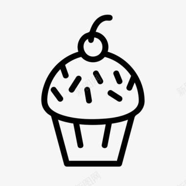 纸杯蛋糕食品松饼图标
