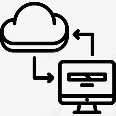 云计算数字互联网图标