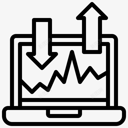 折线图电脑笔记本电脑svg_新图网 https://ixintu.com 折线 线图 电脑 笔记本 统计 技术 市场营销 搜索引擎 优化