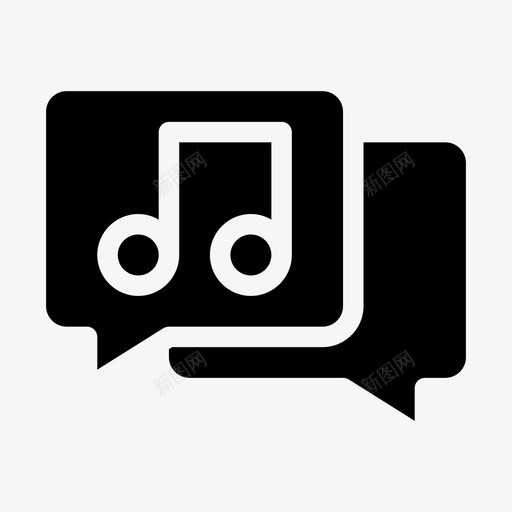 对话聊天通信svg_新图网 https://ixintu.com 音乐 对话 聊天 通信 语音 泡泡 商店 填充