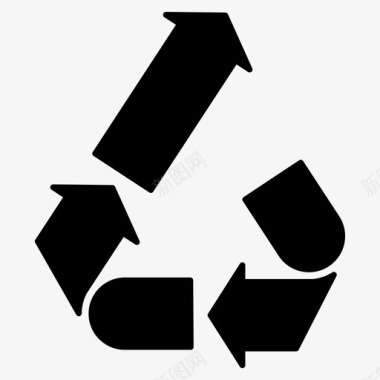 向上循环生态垃圾图标