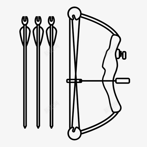 射箭运动员弓svg_新图网 https://ixintu.com 射箭 运动员 运动