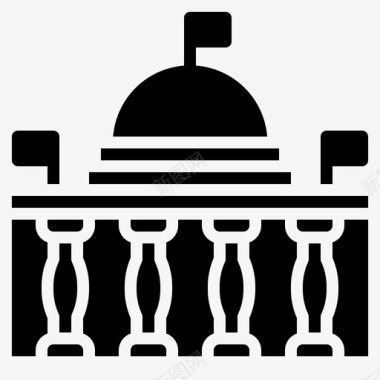 政府建筑资本图标