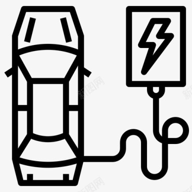 电动汽车充电生态图标