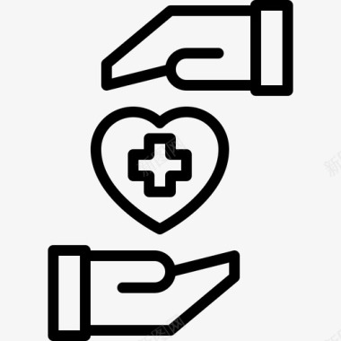 心脏捐赠手势捐赠图标