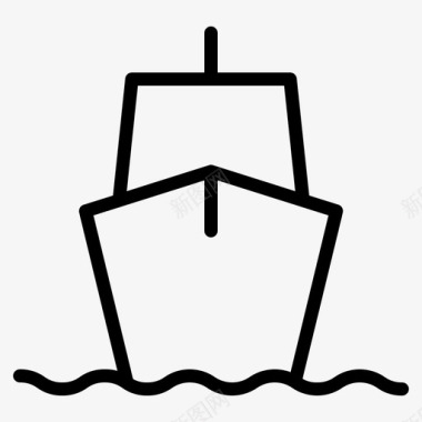 轮船旅游交通图标