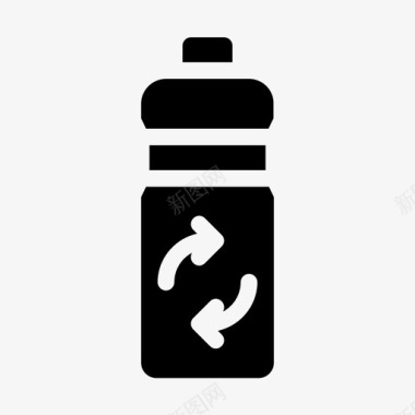 瓶子回收再利用图标