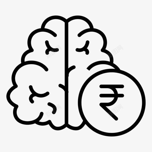 大脑思想金钱svg_新图网 https://ixintu.com 大脑 思想 金钱 卢比 思考 经济学