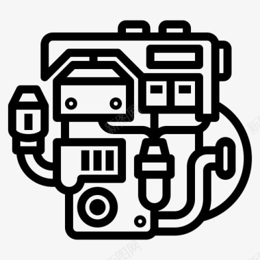 机器皮带建筑图标