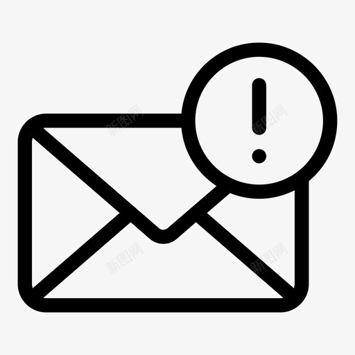 电子邮件信封感叹号svg_新图网 https://ixintu.com 电子邮件 信息 信封 感叹 叹号 重要 信件 控制台